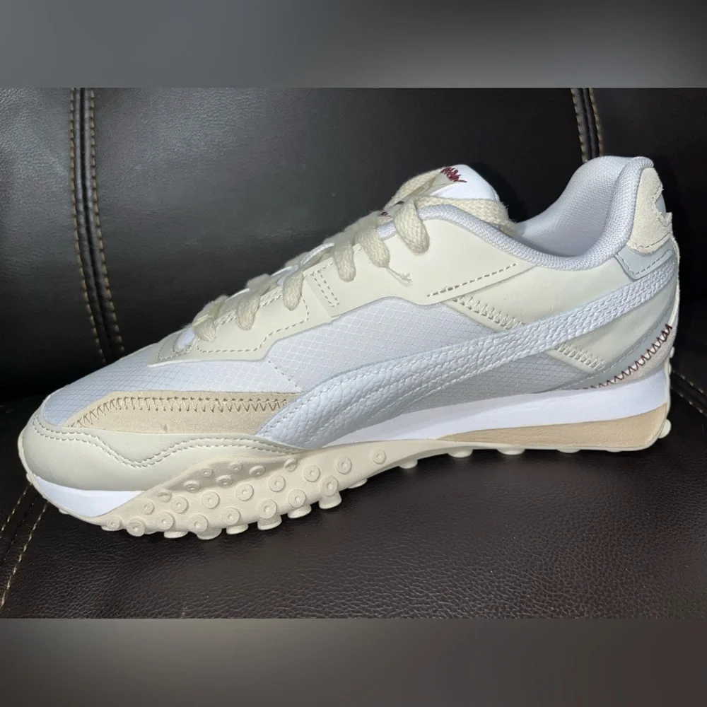 Puma Beige & White Sneakers Shoes sz women’s 7 NIB NWT - Picture 5 of 11